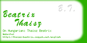 beatrix thaisz business card